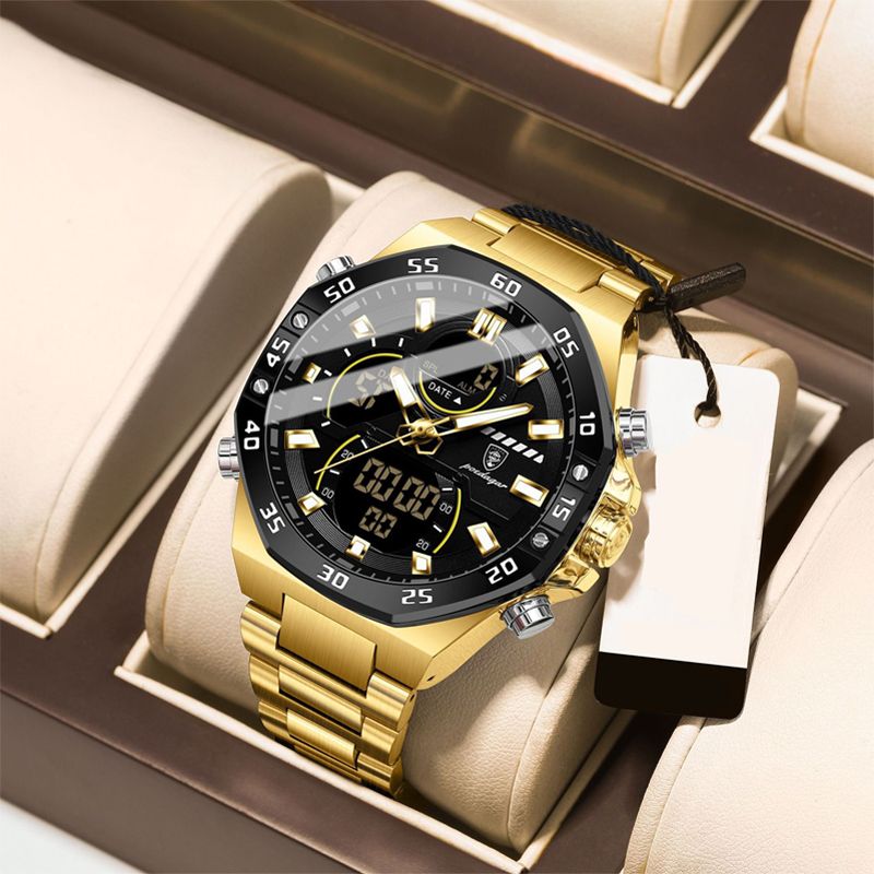 Elegant Gold-Tone Watch with Gift Box & Adjuster