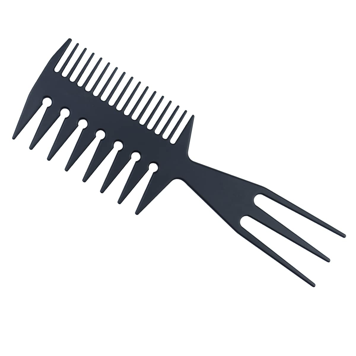 Salon Barbers Comb 3 in 1 Fish Tail Bone Shape Hair Extensions Styling Detangling Coloring Comb for Slicked-back Undercut Mohawk Bowl Cut Quiff