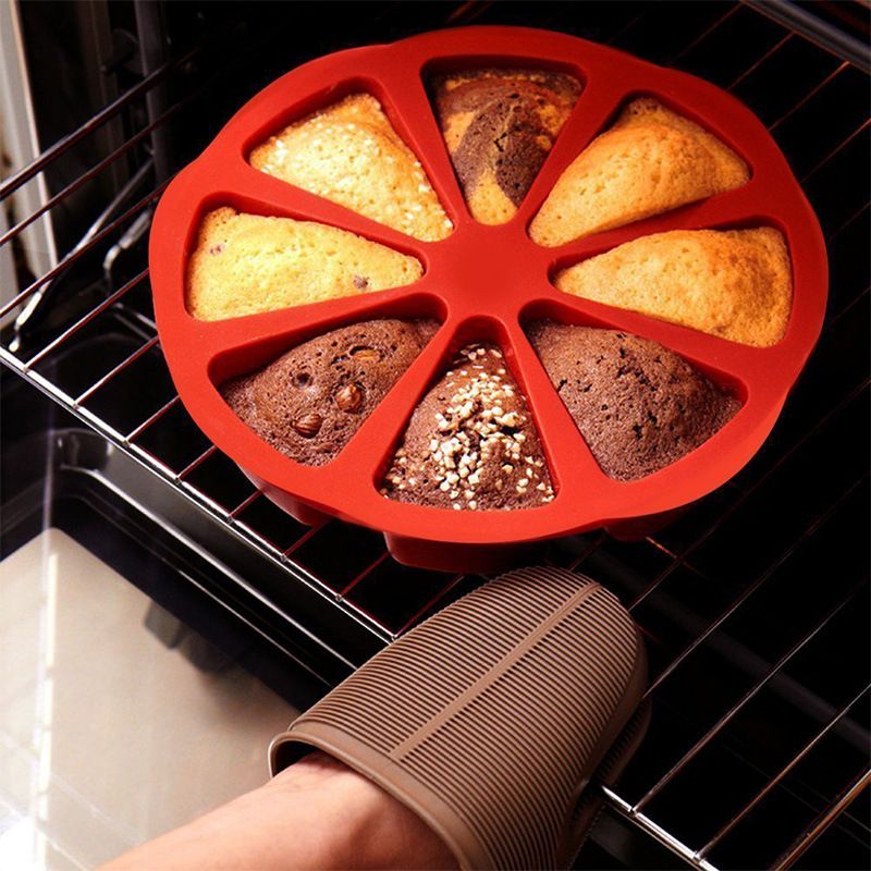 1485 Baking Kitchen Cake Tools 8 Grips Bake-ware Food Grade Silicone Cake Mold