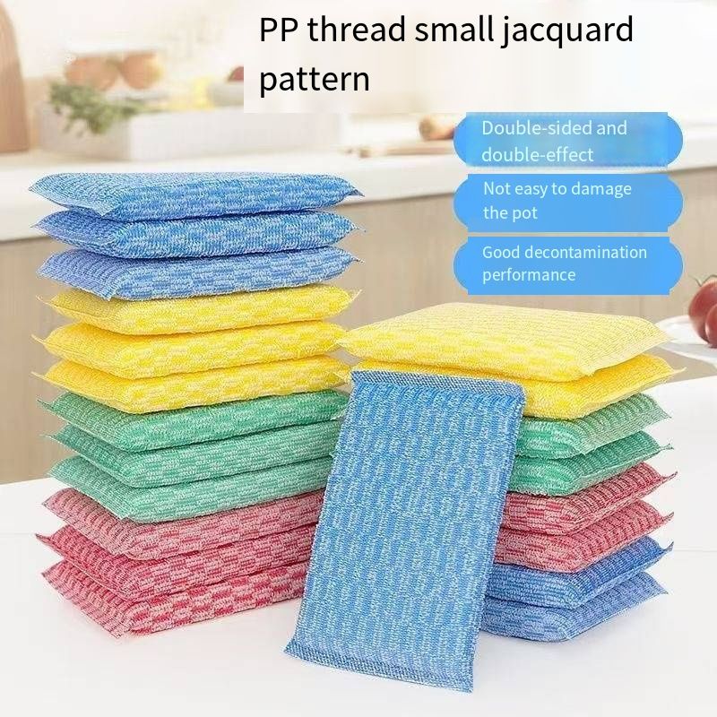 Thickened Dual-sided Kitchen Sponge Scrubber Absorbent Soft Dish Cloth Heavy Duty Scouring Pad for Washing Pot Bowl Tableware Oil Stain Remover Household Kitchen Cleaning Tool