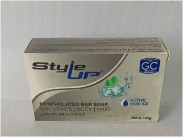 Style Up Mentholated Bar Soap-125g，can be used to wash body/face/hair，3-in-1

