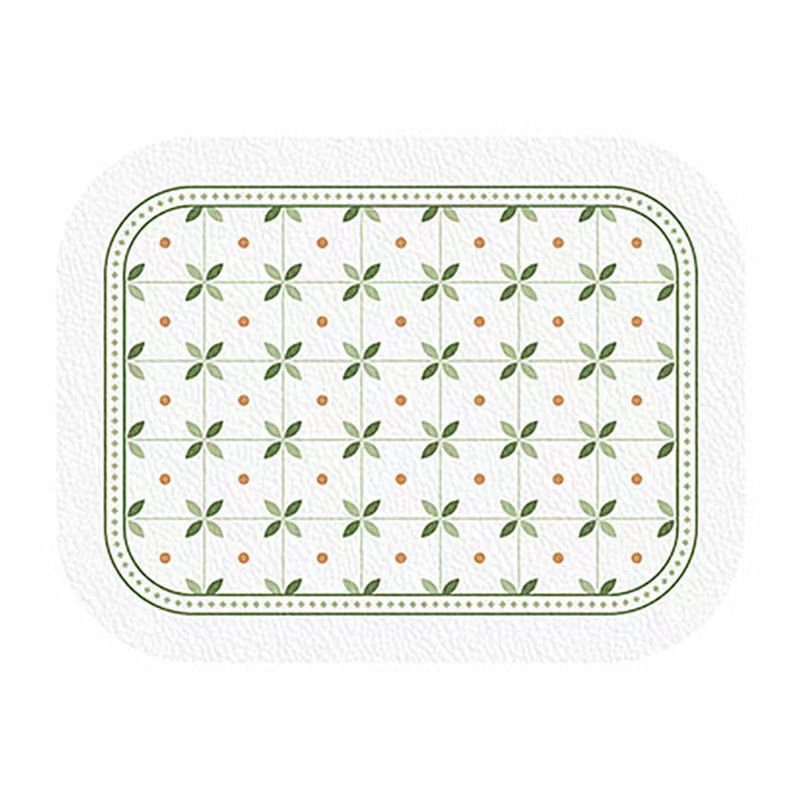 C-Z022 Nonslip Table Mat Heat Resistant Waterproof Table Placemat Kitchen Dining Bowl Coaster Light Luxury Leather Countertop Protector
