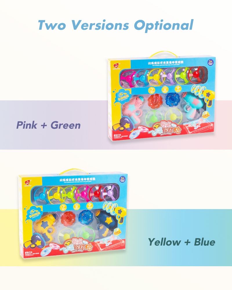 Toys for Kids, Flying Saucers, Frisbees, Spinning Tops, Deluxe Pack, UFO, Gift for Boys, Girls, with Sparkling Lights, 12 in 1, Large Package for 2 Players
