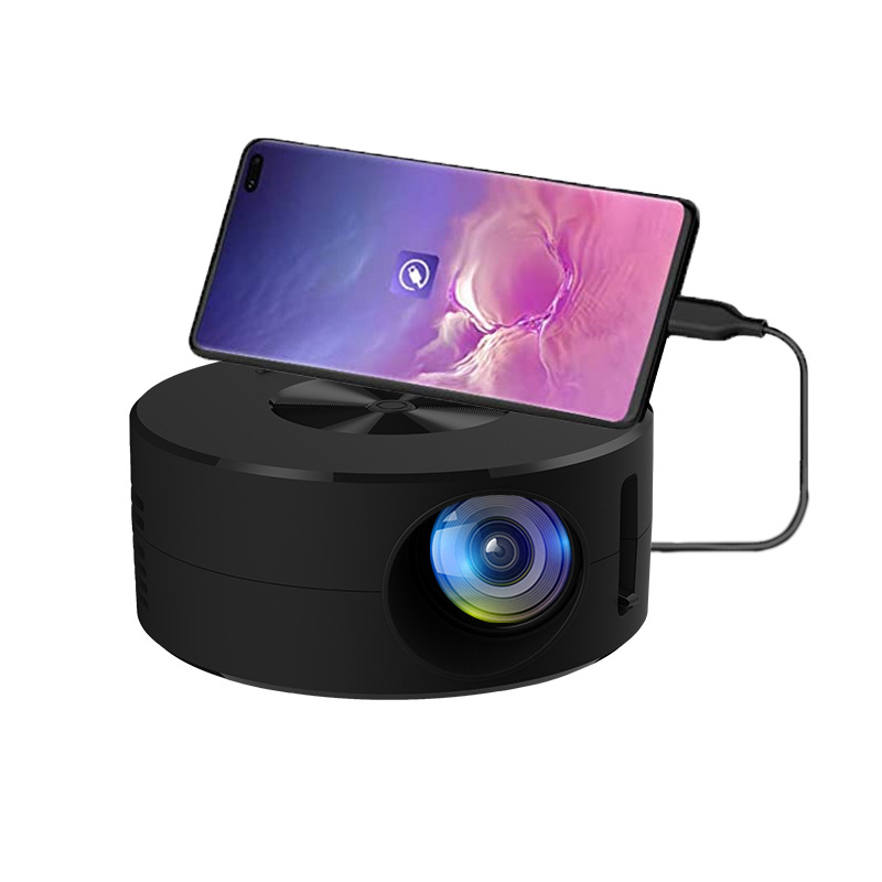 YT200 Mini Projector LED Home Media Player Audio Portable Proyectors 320X180 Pixels Black USB Video Beamer For iPhone Android