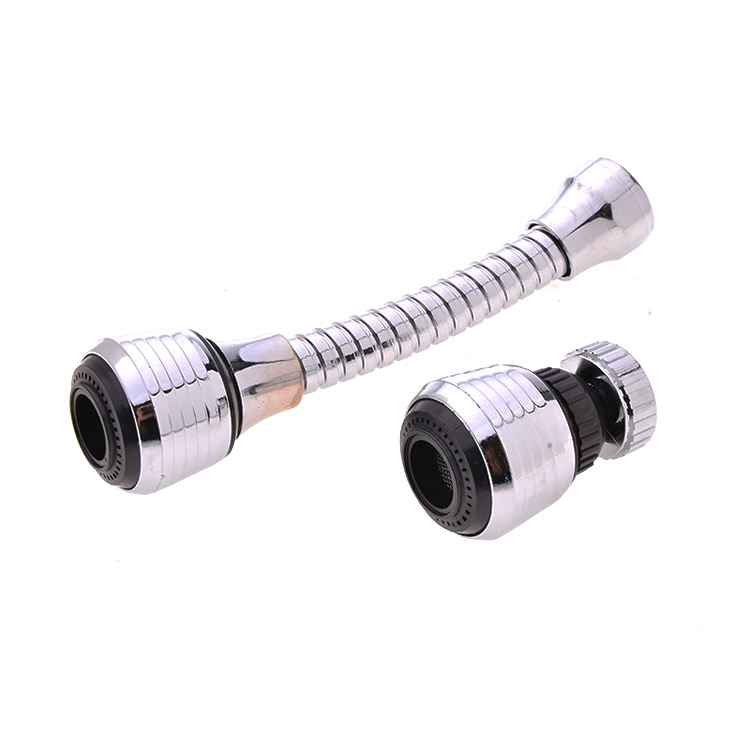 Flexible 360° Rotating Faucet Stainless Steel Universal Sprayer Water Saving Silvery 1Pcs/Box