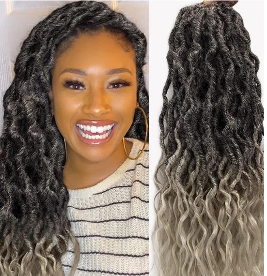 Obaasima Strands Faux Locs Crochet Braids Hair Pre Looped Soft Dreadlocks Braiding Hair Faux Locs Pack- Soft Locs Crochet Hair (TB/613#)