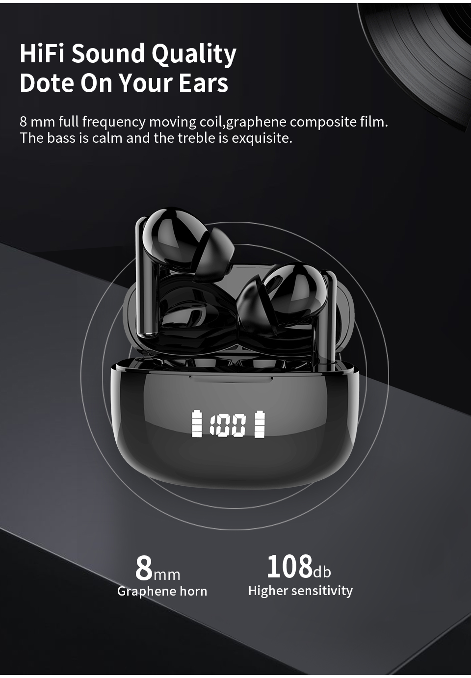 Wireless Earphones IPRO K1Pro Sports In-Ear TWS Earbuds HD Stereo For Xiaomi fone auriculares Headphone Black