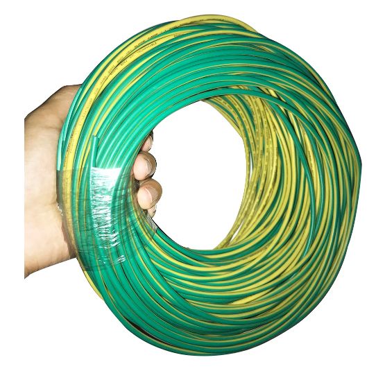 1.5mm B/W Green/Yellow Cable 100 Mtr Rolls (Earth Wire) Electrical Wires PVC Insulated Ground Cable Earthing Cable and Wire