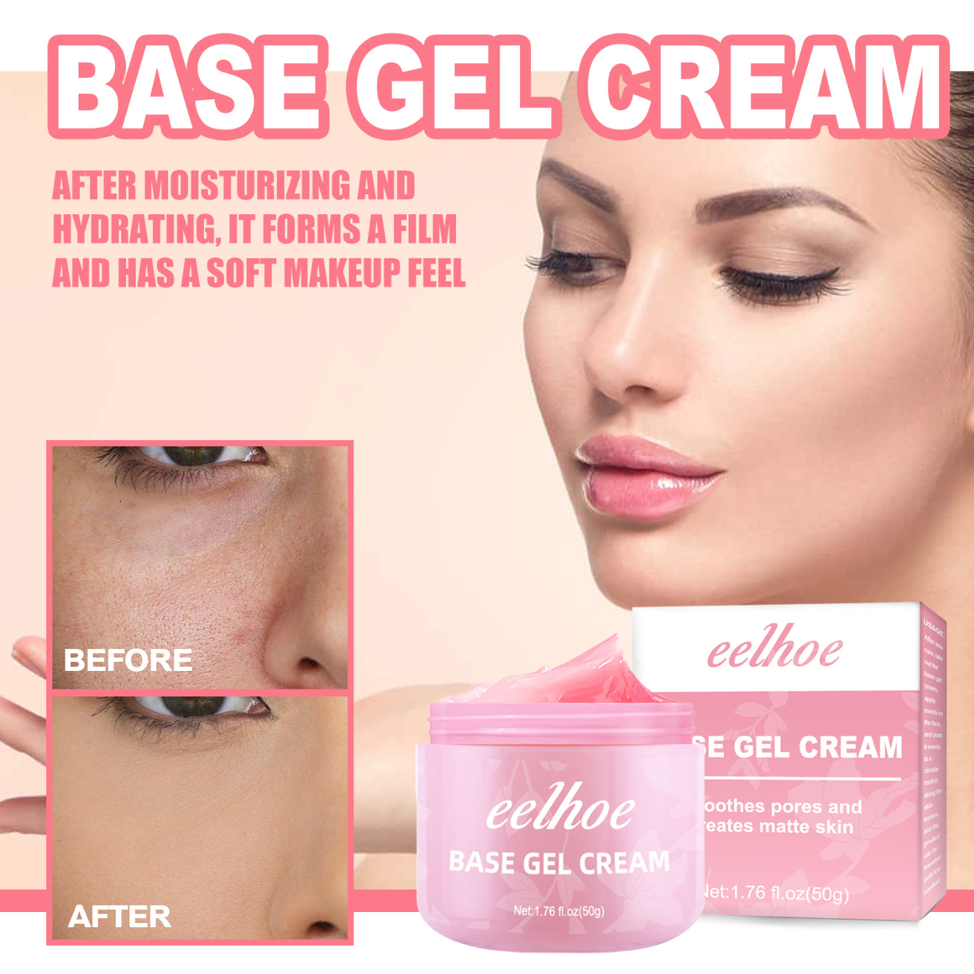 Face Primer Pore Base Gel Cream, Isolation Concealer Cream, Porefessional Face Foundation Primer Makeup for Invisible Pore, Cover Acne, Shrink Pores, Anti-Oxidation, Anti-Aging Wrinkles