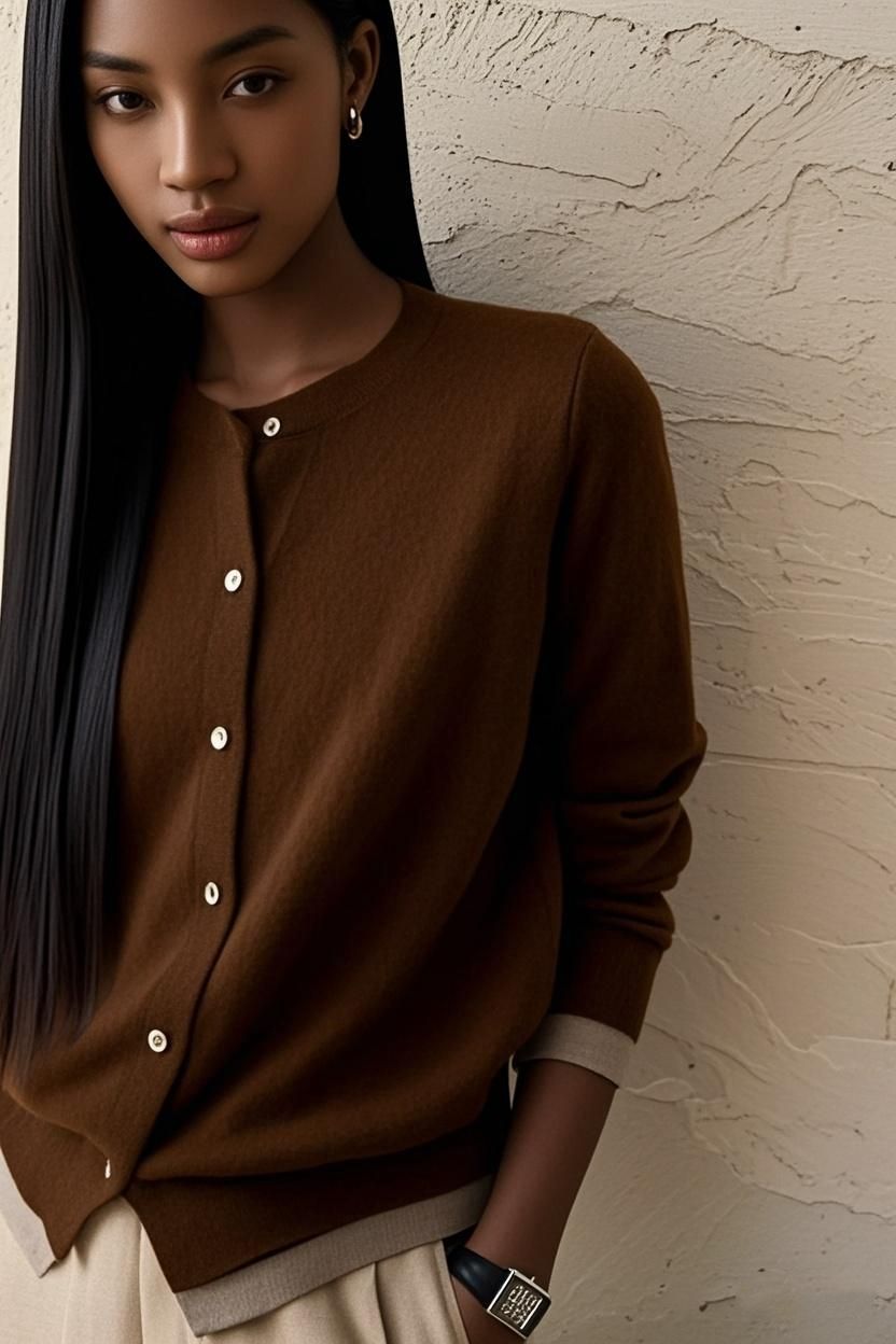 Wool knit Sweater Round Neck Women's Sweater