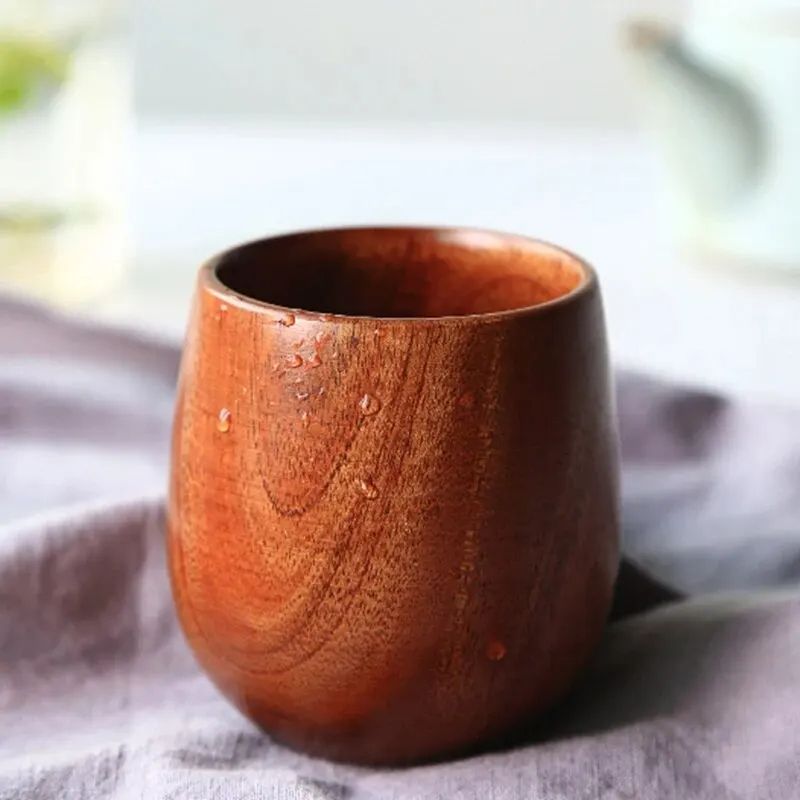 100ml Woodens Big Belly Cup Creative Pattern Wooden Solid Wood Handcarved Anti Scald Tea Cups Simple Fragrant Original Tableware