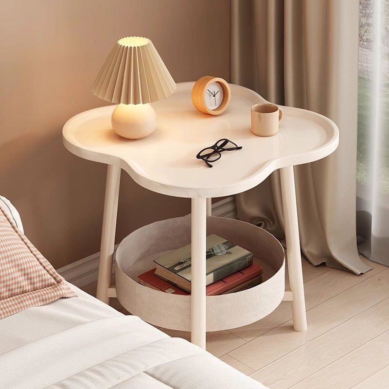 Bedside cabinet, bedroom bedside cabinet, small storage rack, sofa mini cabinet Double layer storage Corner Cabinet 