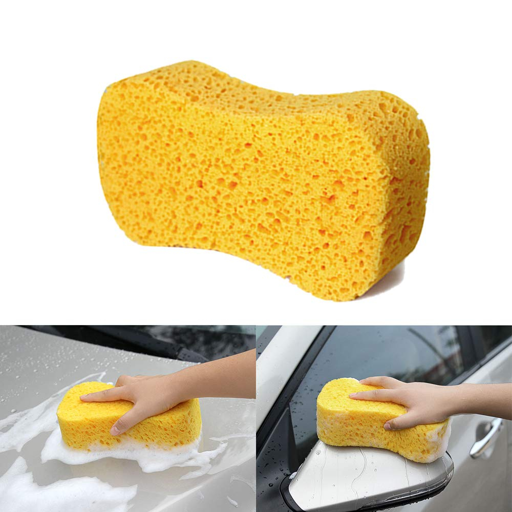 3pcs Car Wash Sponges Multi-Functional Sponge Multi-Color Cleaning Sponges with Vacuum Compressed Packing
