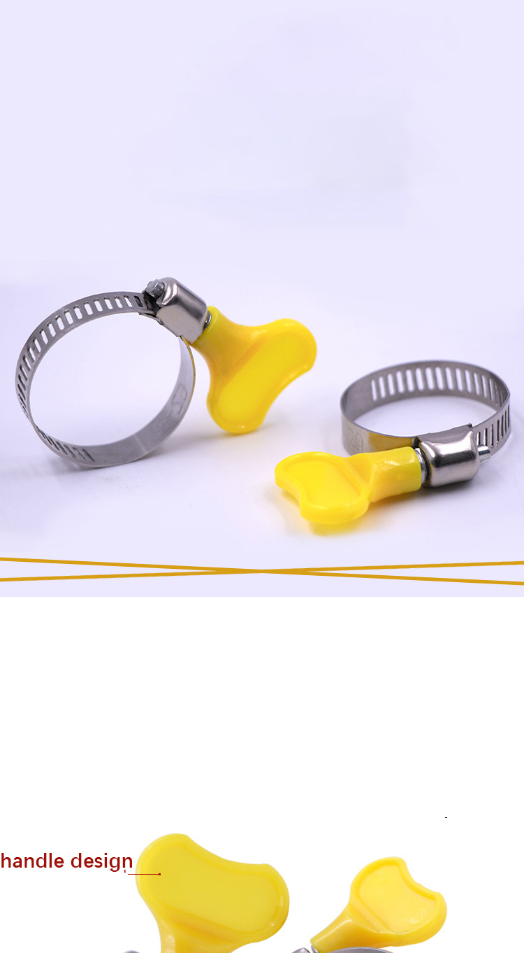 12pcs Automobile oil pipe hose clamp plastic handle hose clamp stainless steel hose clamp clamp buckle water pipe clamp leather pipe buckle clamp gas pipe hose clamp