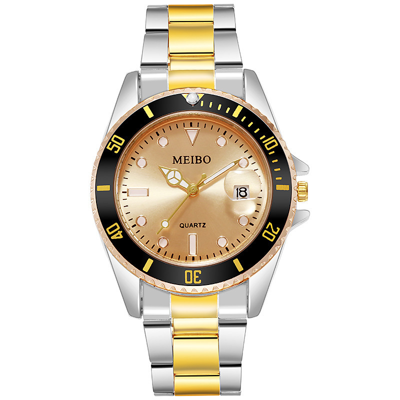 New Business Watch Male Clock Retro Design Steel Band Relogio Alloy Quartz Wristwatch luxury Men's Watches saat Classic Clock