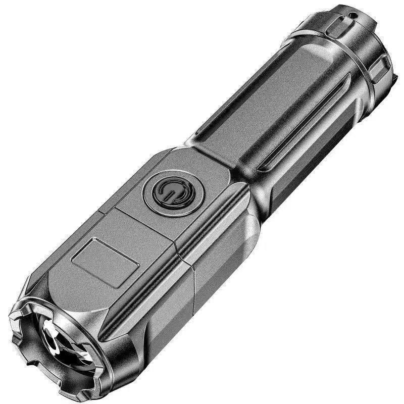 LED Flashlights - Mini Camping Flashlights with High Lumens, 3 Modes, Zoomable Beam - Powerful, Bright, Circle charge, and Versatile Tactical Flash Light for Outdoor and Home UseBlack