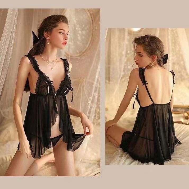 Sexy women's pajamas see-through private mesh lace temptation nightgown sexy clothes passion suit