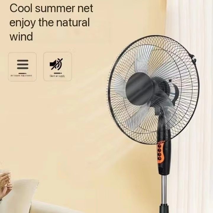 16" Household Floor Electric Standing Fan Air Circulation Fan Steering Wheelbase mechanical fan 3pin Plug 