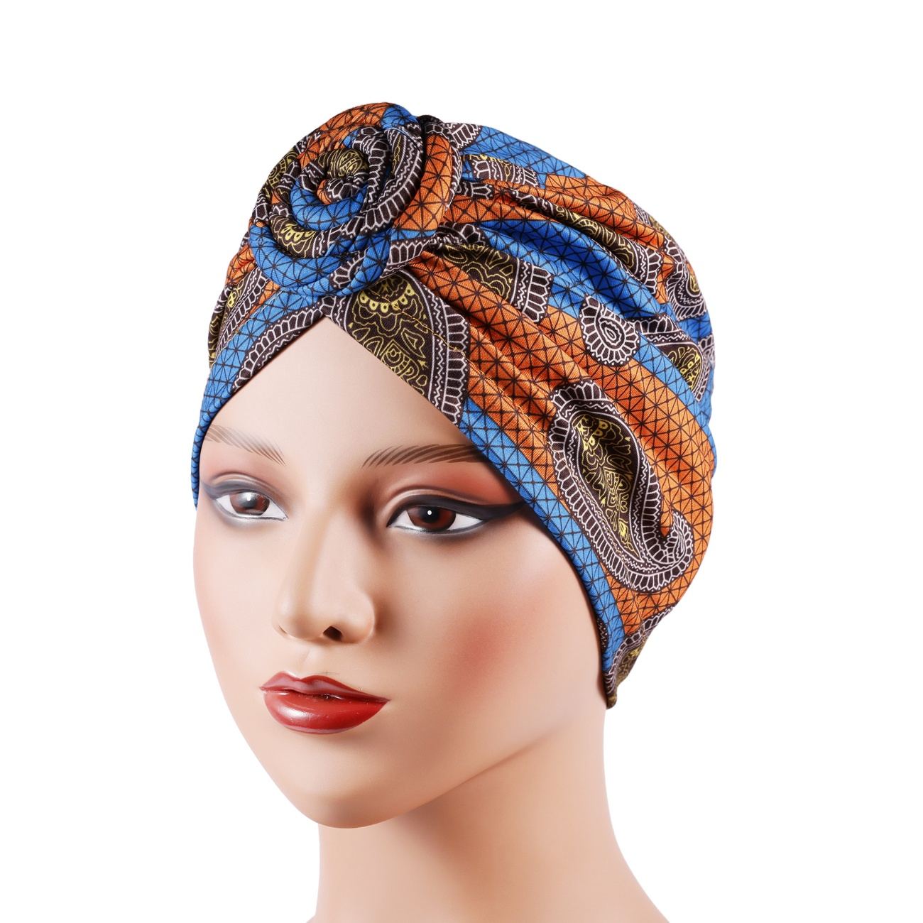 African style swirl knotted turban hat cap fashion decorative hat
