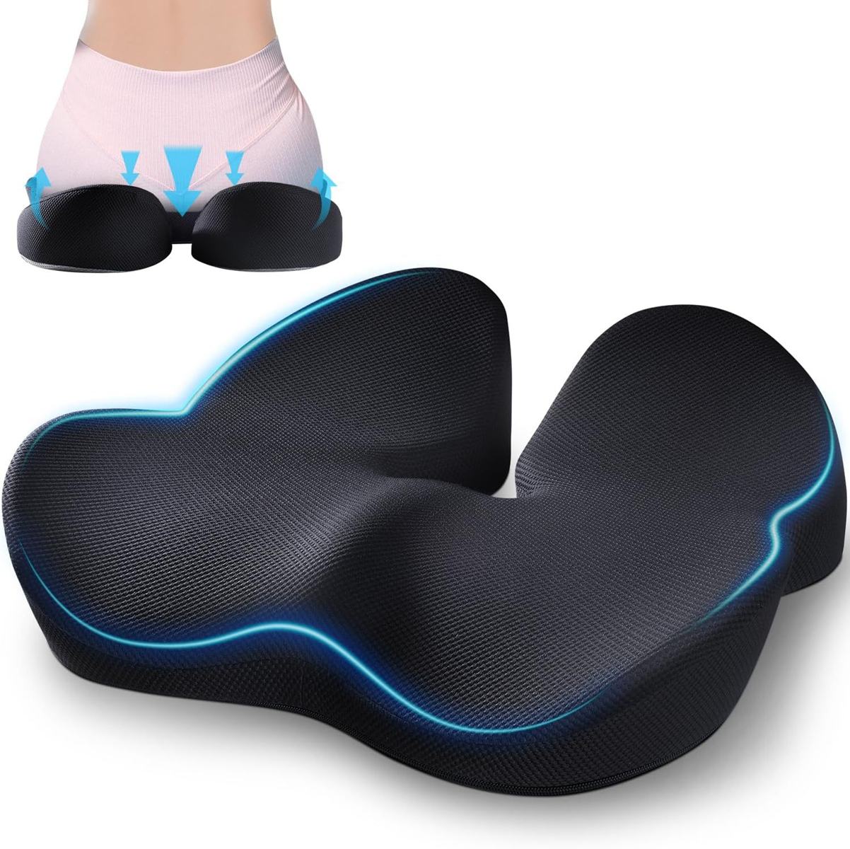 Slow rebound memory cotton wrapped slow rebound sedentary special buttocks cushion