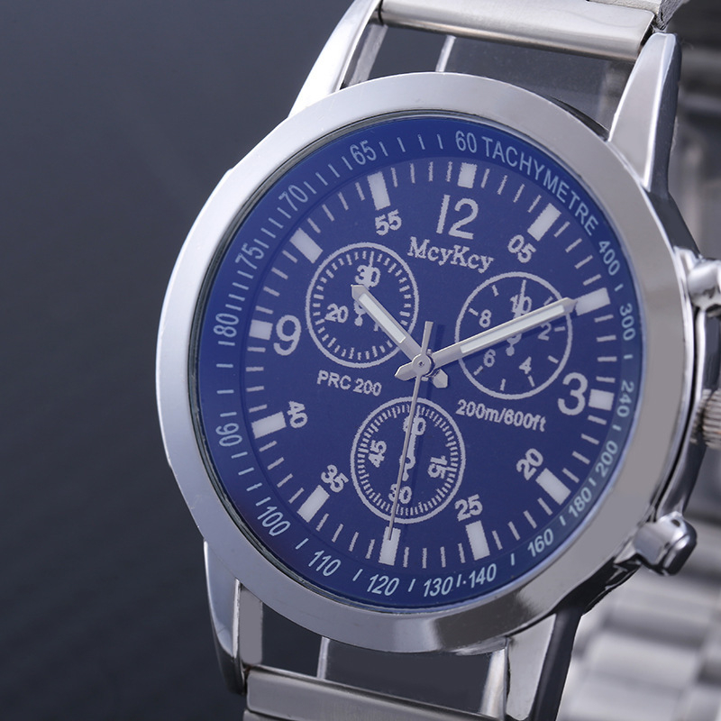 28040# Mens Watches Fashion Casual Chronograph Business Dress Quartz Stainless Steel Wrist Watch