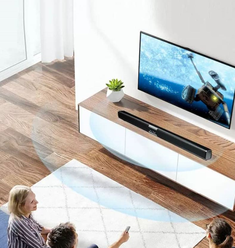 ALENGS Soundbar Wireless Bluetooth Subwoofer Sound Bar Speaker For TV Home Theatre System With Microphones