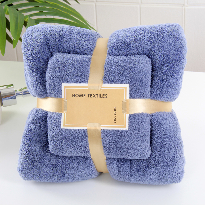 Coral Fleece Absorbent Hair Swimming Face Hand Bath Towel Sets Microfibre Towels Bathroom Towels Microfiber Set
