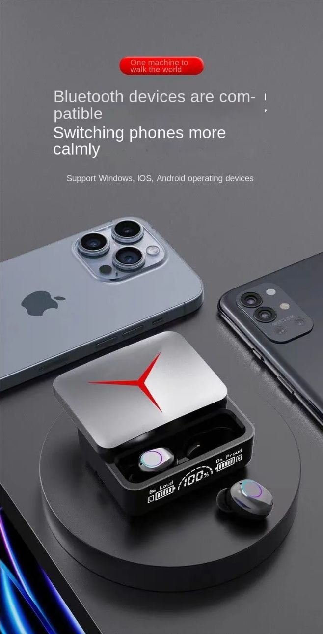 M90-PRO high-end slider wireless Bluetooth headset game call noise reduction and long battery life Huawei Apple GM