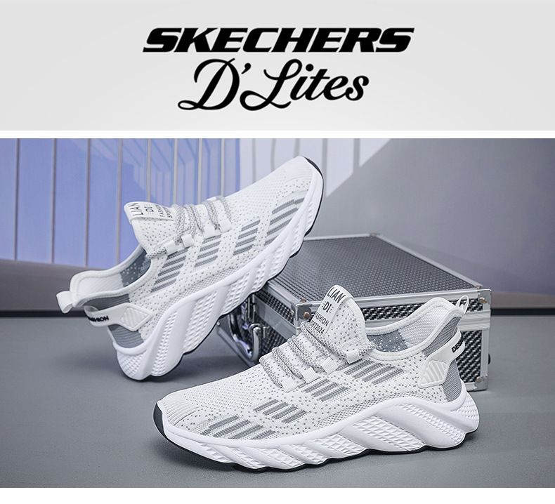 2024 autumn new breathable men's sneakers mesh men's shoes casual shoes men's fashion flying woven running shoes AD128
