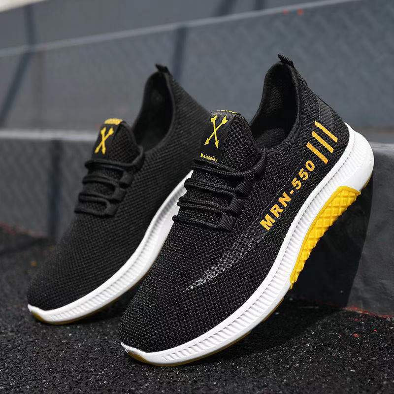 Men's Breathable Lightweight Student Sneakers Casual Comfortable Running Single Shoes
