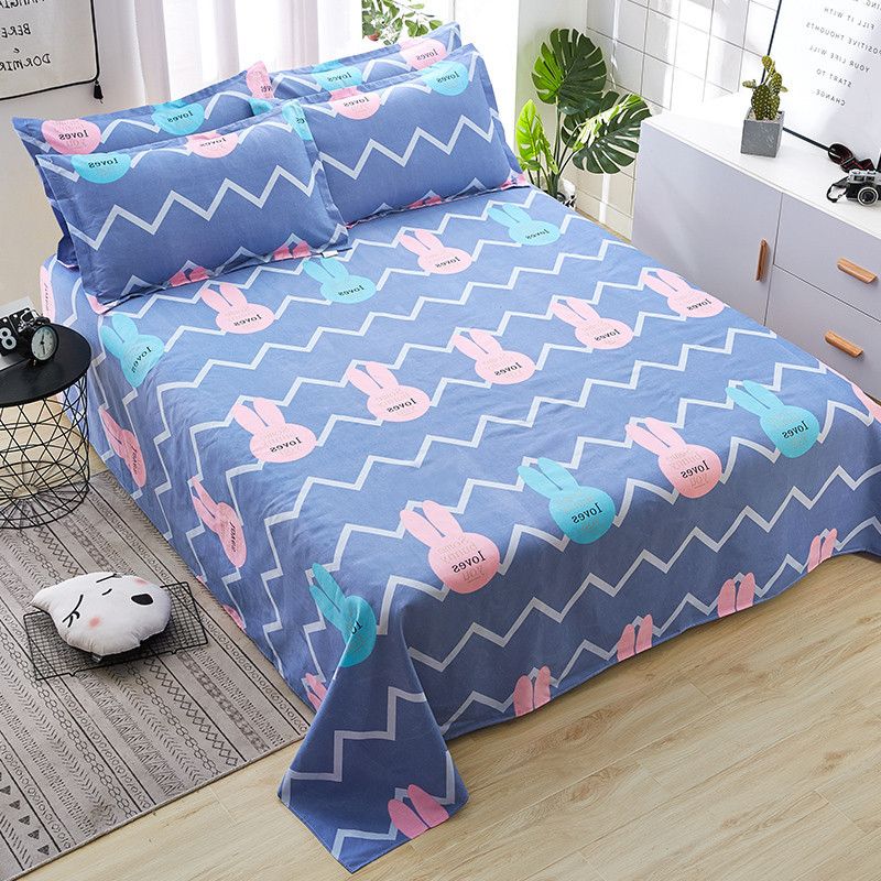 Bed Sheet Bedding 3-piece set CRRSHOP home Bed sheet + 2 pillowcases Skin friendly brushed bed sheets, pillowcases, single and double sets