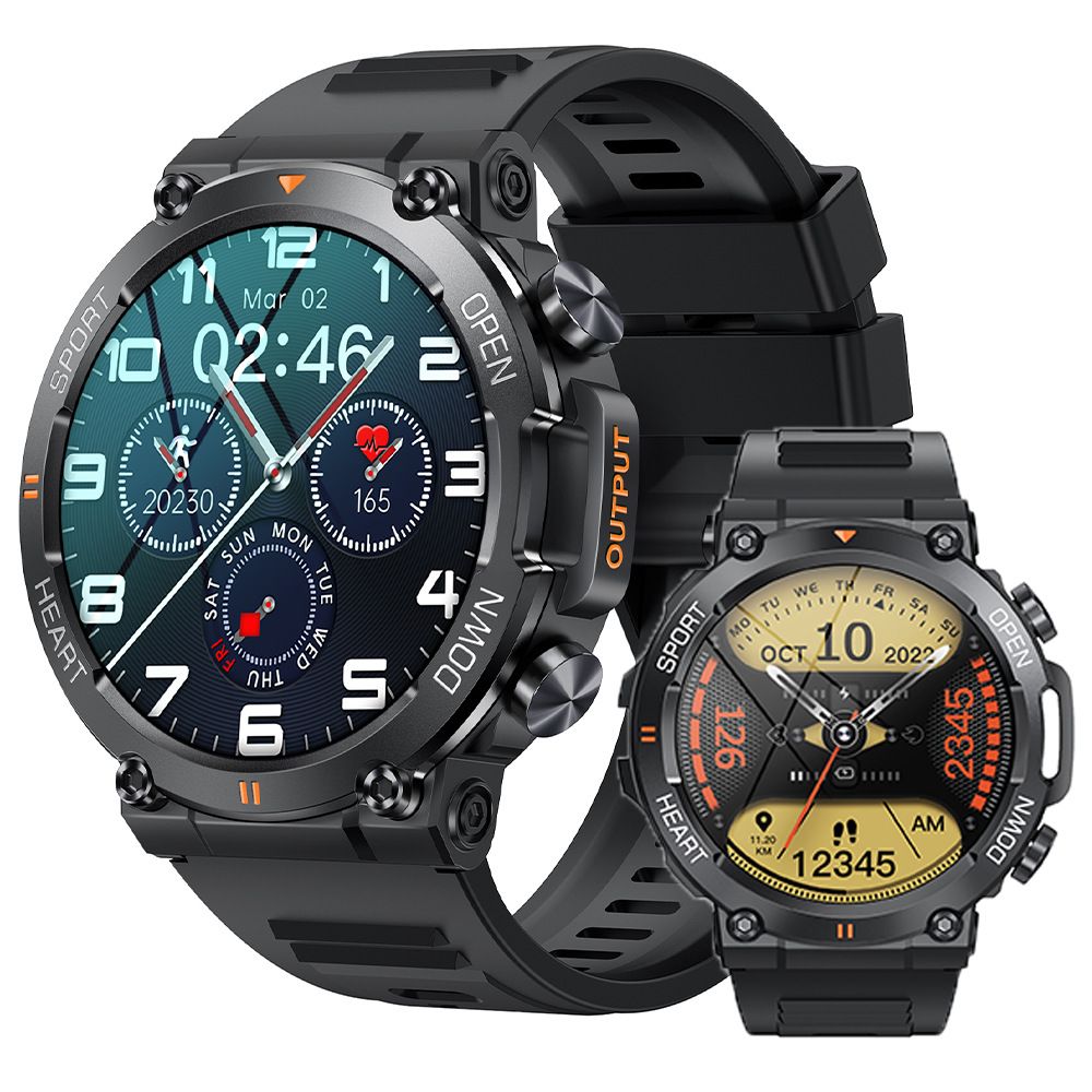 New K56pro Multi‑Function Smart Watch, Bluetooth Call Supported Outdoor Sports Watch, 3‑Proof Structure with Step Counting, Heart Rate & Blood Oxygen Monitoring for Daily Fitness Activity Tracking