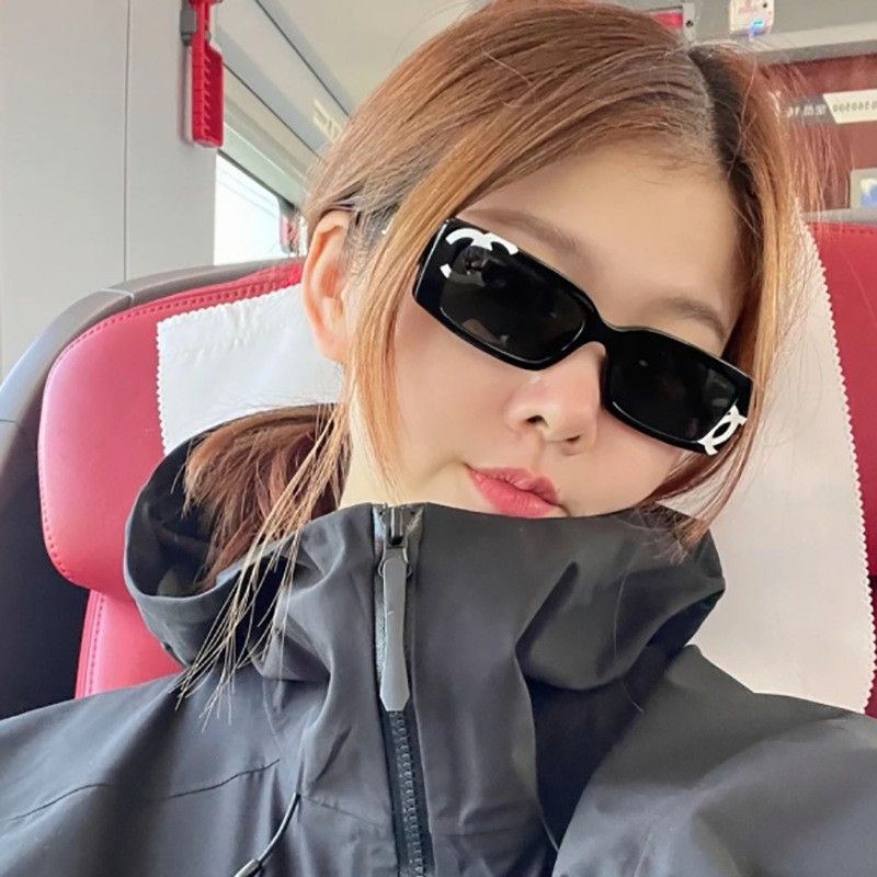 18149 Men's and Women's New Small Square Frame Printed Sunglasses Outdoor Sunscreen Sunglasses