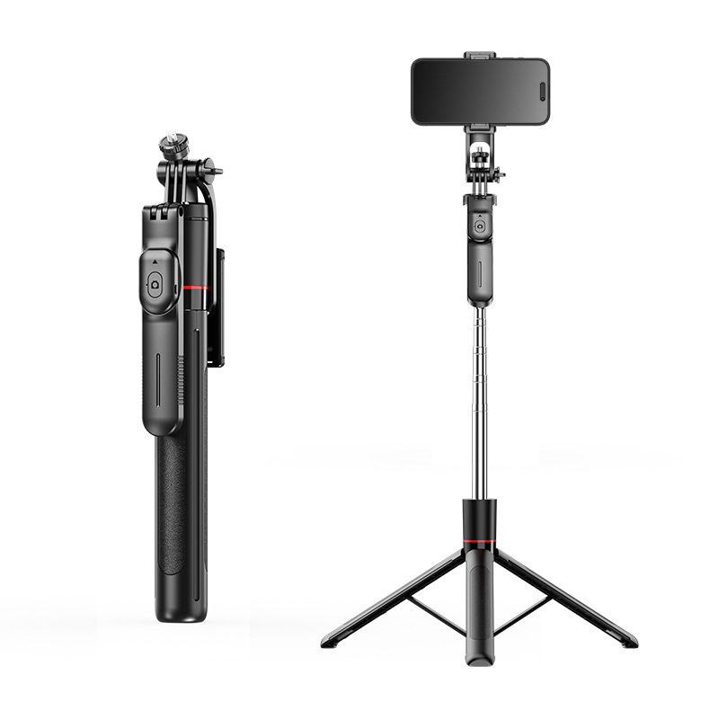 F16 selfie stick anti-shake retractable portable multi-function Bluetooth remote control live broadcast steady shooting with fill light selfie stick tripod anti-shake mobile phone holder