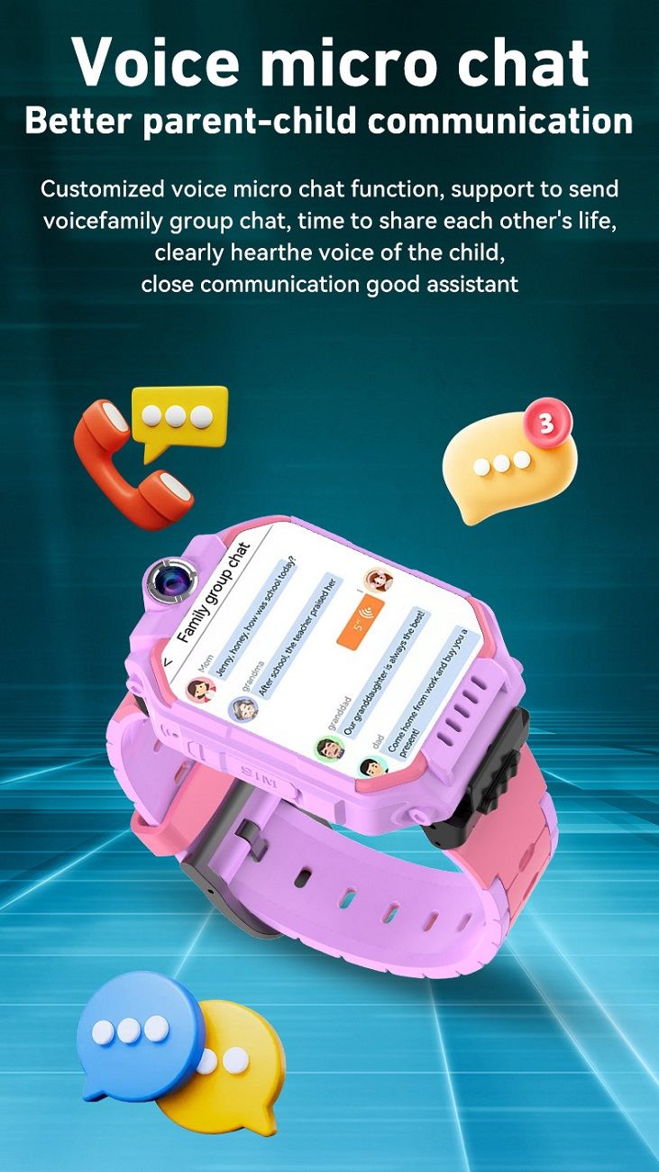 Kids Smartwatch GPS Tracker + Video / Voice Chat | SOS Button | 