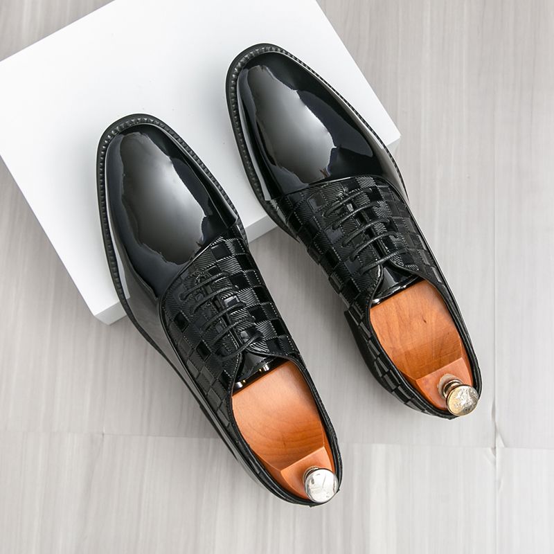 Men Patent Leather Formal Shoes Man Luxury Elegant Dress Shoe Male Footwears The Suit For Official Office Wedding Party Business