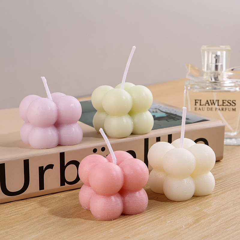 E56086 Creativity Ball Cube Aromatherapy Candles Soy Wax Scented Candles Handmade Candles Cute Gift INS Shooting Props Home Decoration