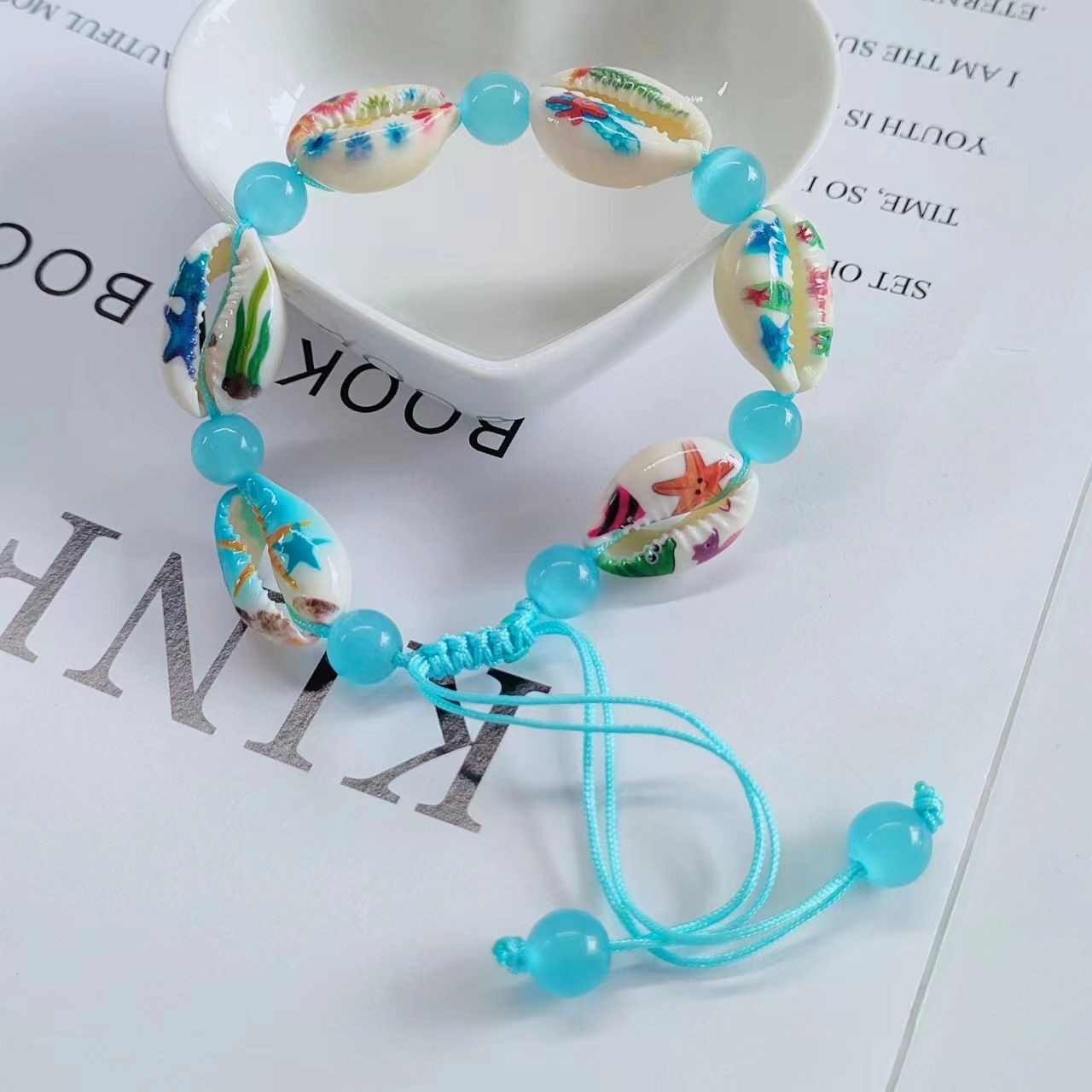 Bohemian Shell Bracelet Starfish Turtle Handmade Braided Anklet GiftBohemian