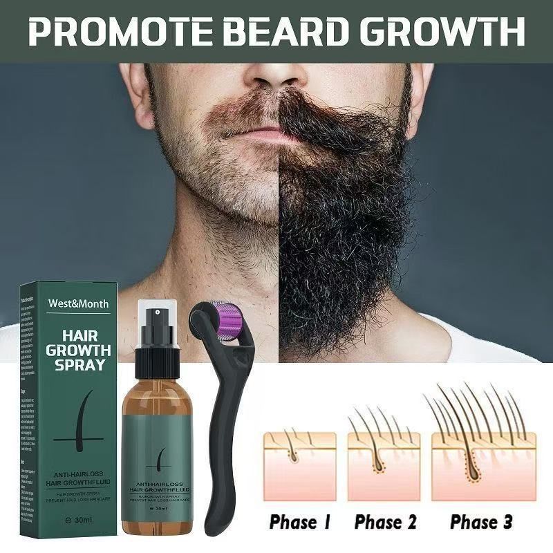 West Month moustache spray set moisturizing spray moustache care promoting growth thick liquid