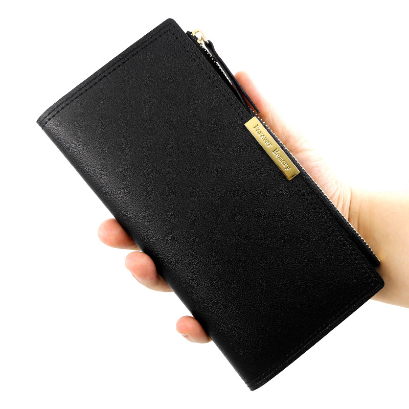 RA924 Women Long Card Holder Leather Wallet Fashion Thin Zipper Clutch Bag Large capacity PU Coin Purse