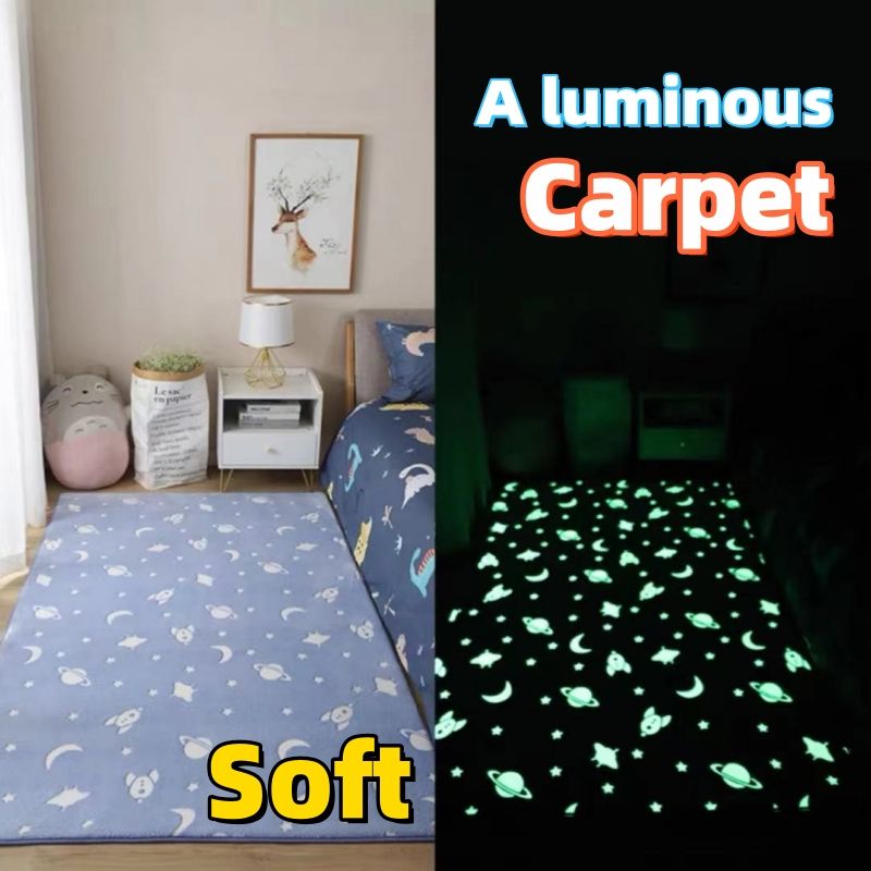 Luminous carpet, bedroom bedside carpet, floor mat, living room sofa carpet, floor mat free shipping