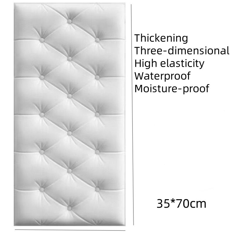Moisture resistant wallpaper,70*35cm thickened bedside wall soft pack, bedside wall enclosure, wall stickers, backrest cushion, self-adhesive stickers ,Laying the floor