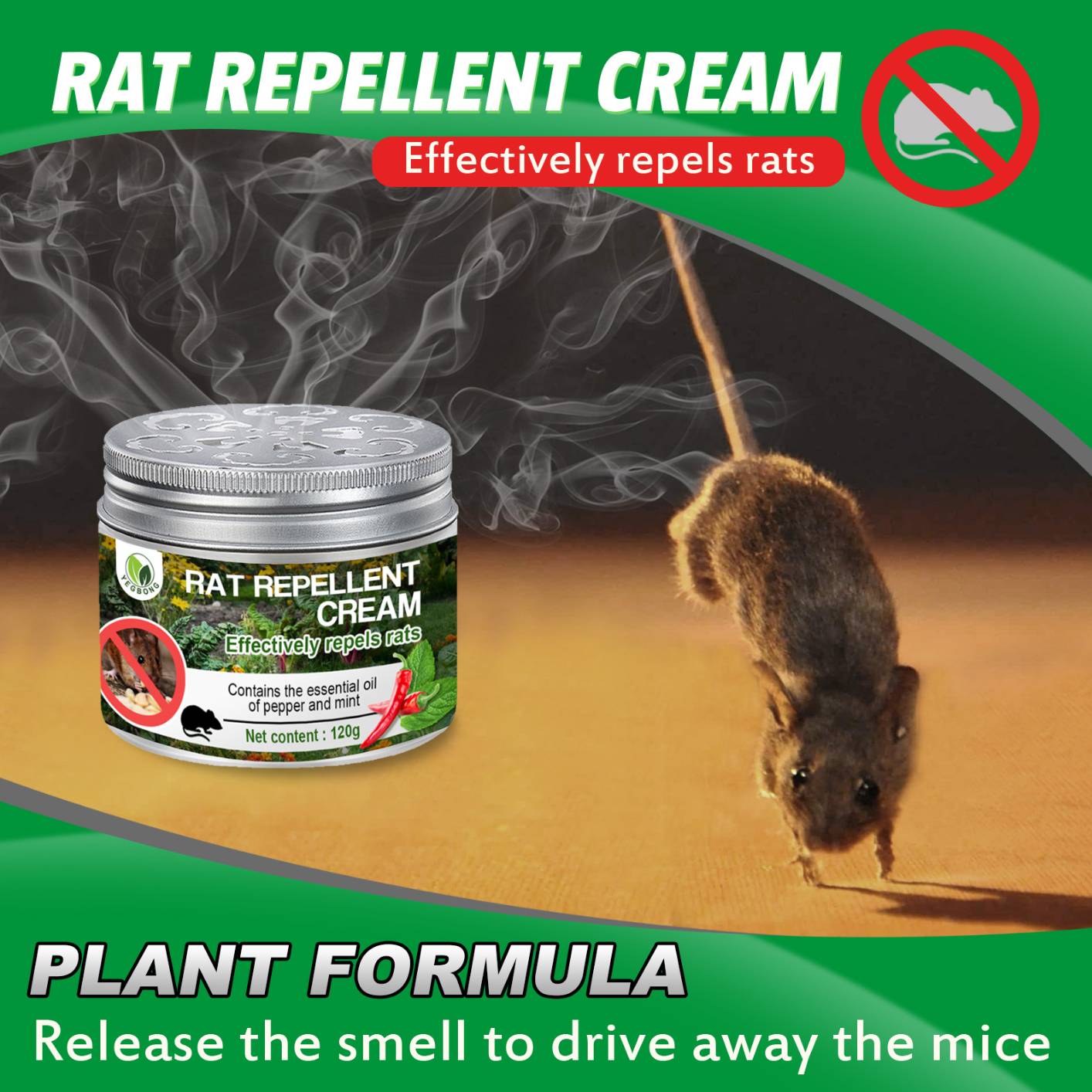 Rodent Repellent Cream for Car Engines to Keep Mice Out, Mouse Repellent Deterrent Peppermint Oil to Repelling Mice and Rats, Rat Repellent Perfect for Home Garages RV Closets Trucks
