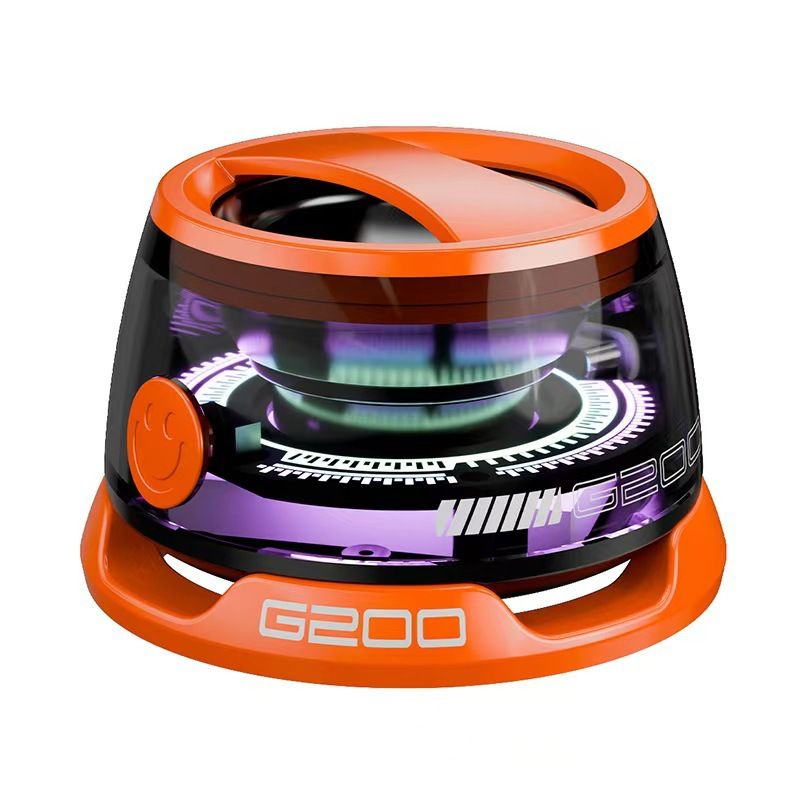 Edifier G200 Magnetic Bluetooth Speaker - Gift Ideas - Multifunctional Cell Phone Stand Wireless Speaker with Strong Magnet for iPhone/Android/Fridge/Workbench/Pole/Car/Bike/Golf Cart & Anything MetalG200 Orange