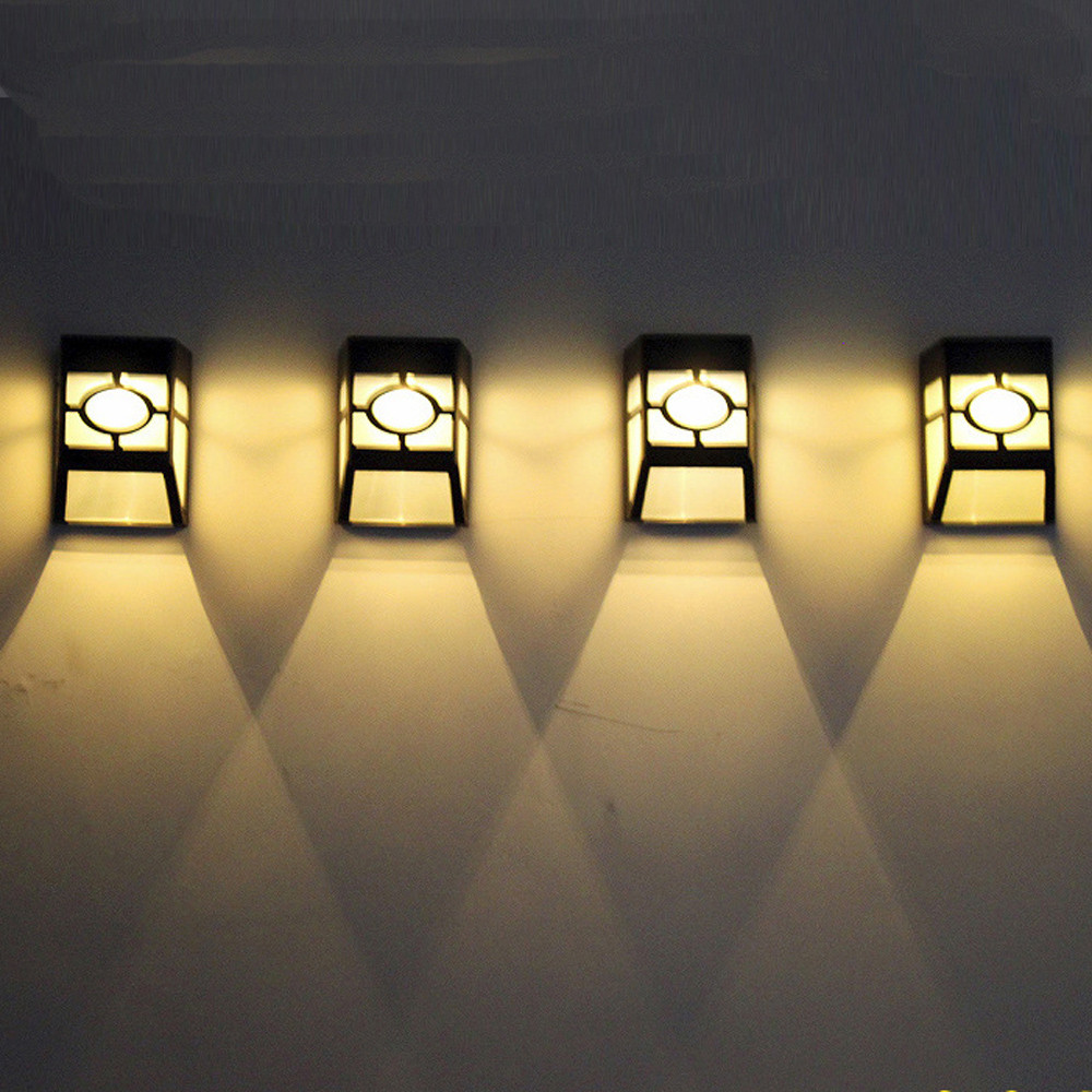 LED Solar Lights Path Stair Outdoor Light Step Lamp Garden Yard Fence Wall Landscape Lamp Solar Light Outdoor Nightlight