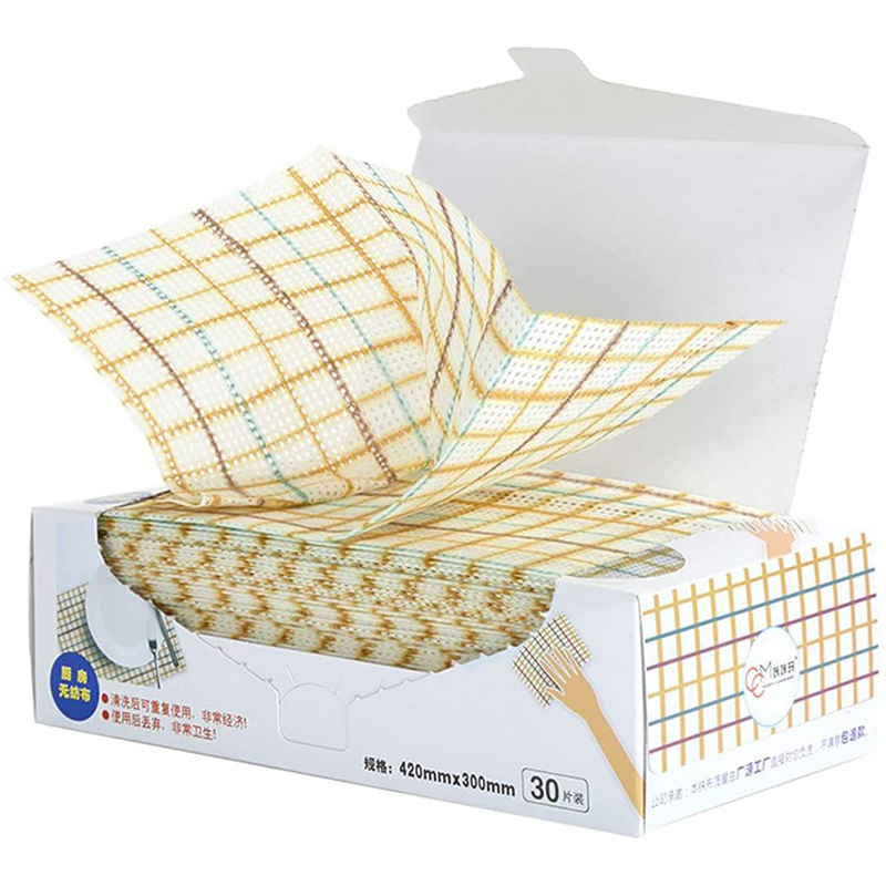 Cleaning Towels Disposable Dish Cloths Nonstick Fiber Reusable Handy Cleaning Wipes House Kitchen Cleaning Cloth Wiping Rags Placemats Absorbent Dry Quickly, A Box of 30 Pcs