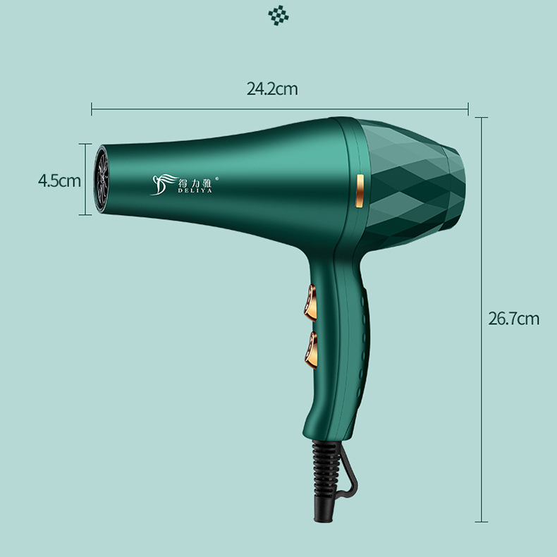Professional Powerful Hair Dryer Fast Dry Styling Blow Barber Salon Styling Tools Hot/Cold Air Blow Dryer 3 Speed Adjustment