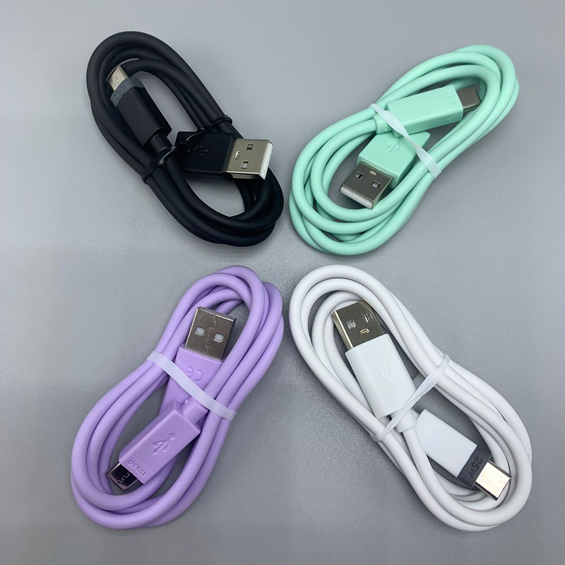 25w 3A Fast Charging Type-c Phone Charging Cable Four Colors General USB Android Cell Phone Data Cable V8 Macaron Color