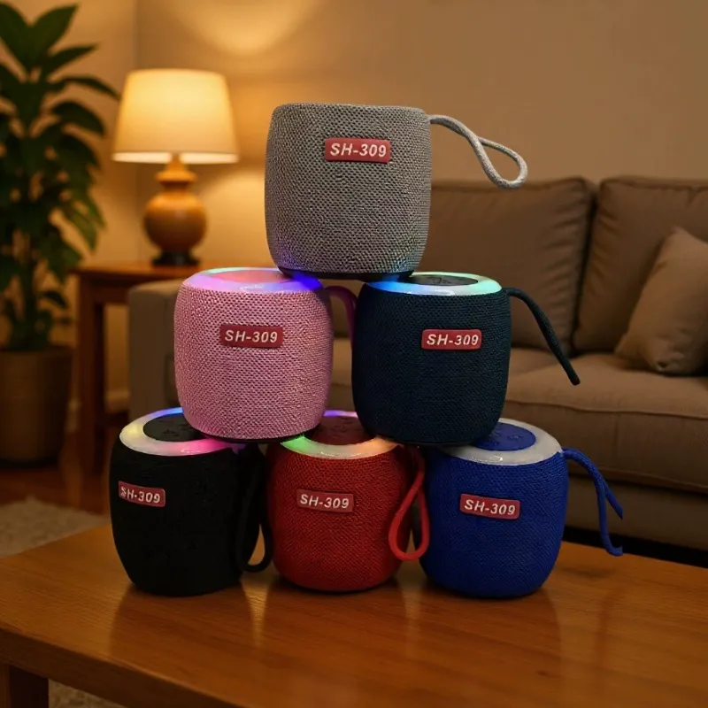 SH-309 Mini Wireless Bluetooth Speaker, Heavy Bass Portable Audio, TF Card Supported, Loud Volume High Fidelity Sound Box
