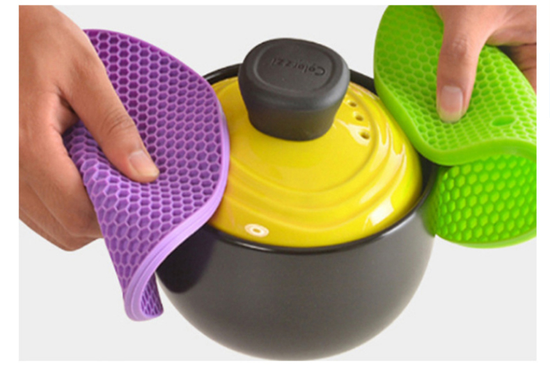 Silicone Insulation pad Pot Mat Trivet Pad Heat Resistant Anti-Slip for Table Oven Mitts (6 pack)